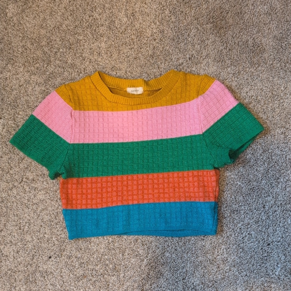 Colorful Striped Knit Top